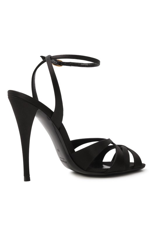 Текстильные босоножки Chandelle 110 Saint Laurent 842710/9QNA0 Чёрный  842710/9QNA0 Фото 5