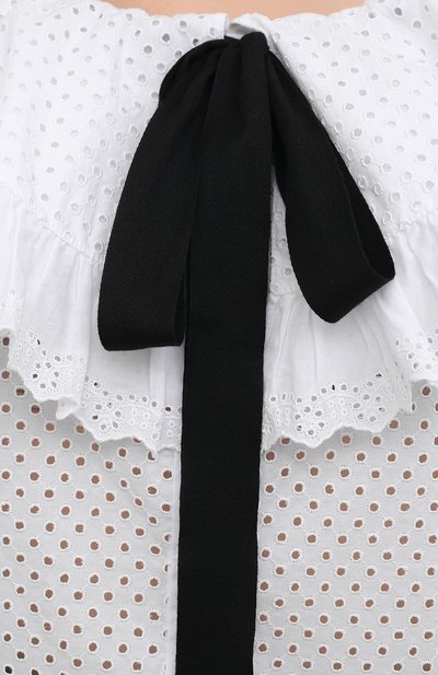 Хлопковая блузка PHILOSOPHY DI LORENZO SERAFINI белого цвета по цене 47450 руб., арт. A0211/2137, фото 5 Хлопковая блузка PHILOSOPHY DI LORENZO SERAFINI, арт. A0211/2137, фото 5