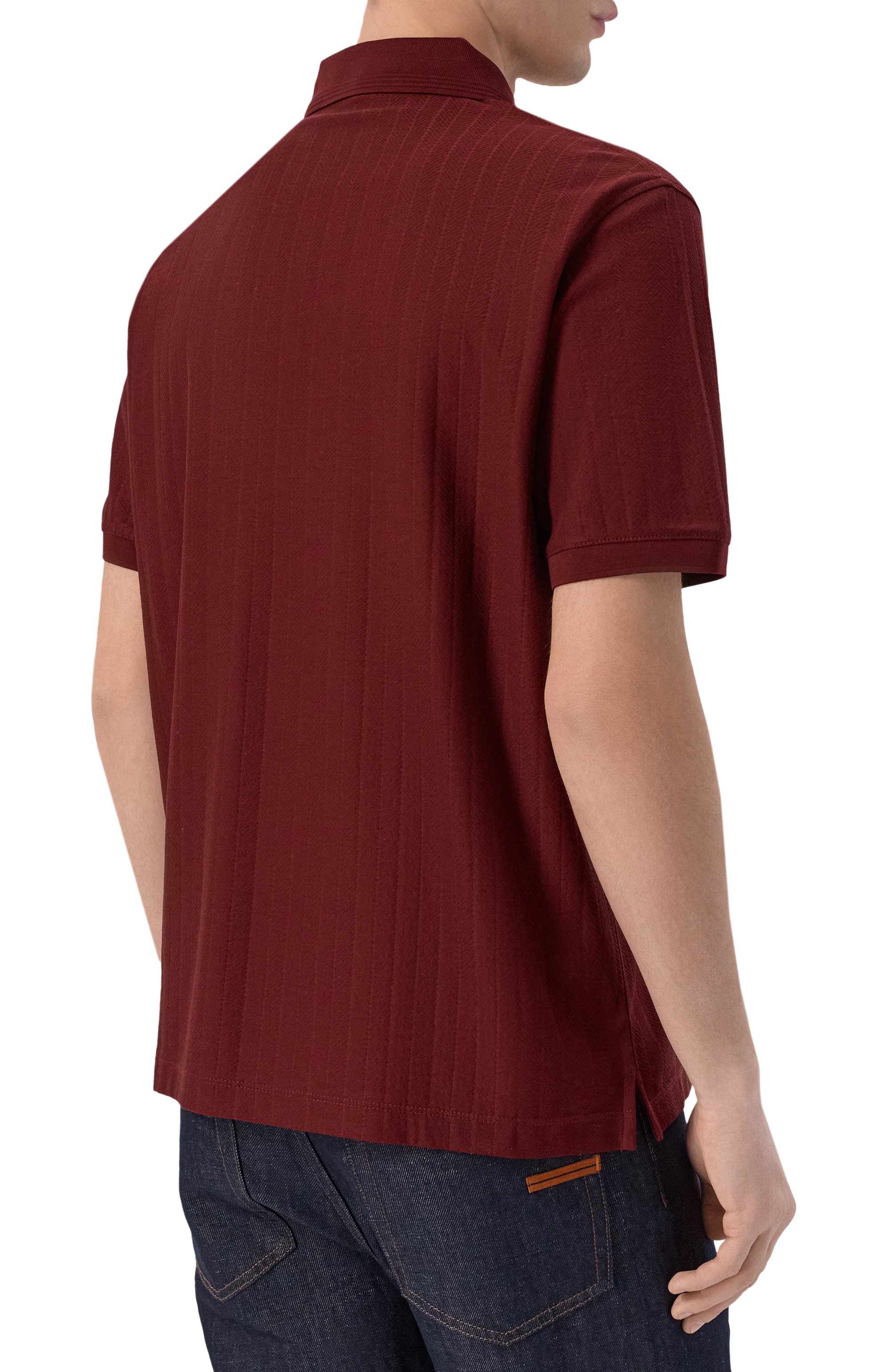 Хлопковое поло CORNELIANI бордового цвета по цене 29250 руб., арт. 27G518/2725031, фото 4 Хлопковое поло CORNELIANI, арт. 27G518/2725031, фото 4