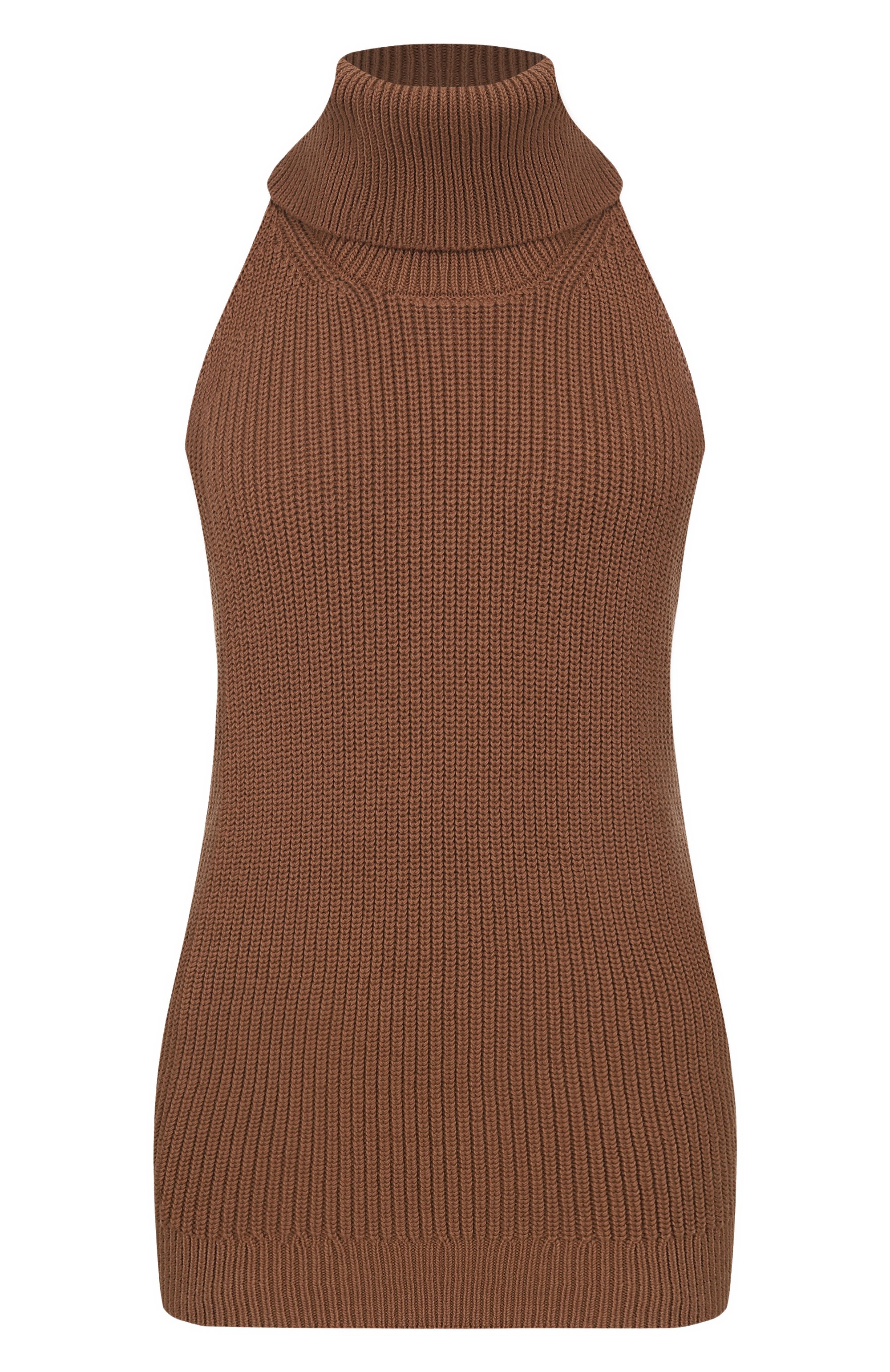 Хлопковый топ 12 STOREEZ коричневого цвета по цене 15000 руб., арт. 136412, фото 1 Хлопковый топ 12 STOREEZ, арт. 136412, фото 1