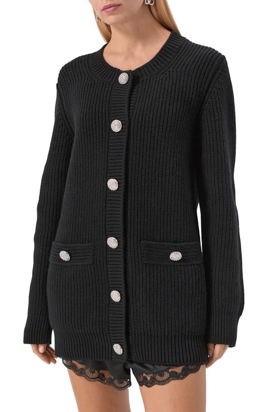 Шерстяной кардиган Dolce & Gabbana FXVCDZ/JDVF0 Чёрный  FXVCDZ/JDVF0 Фото 3