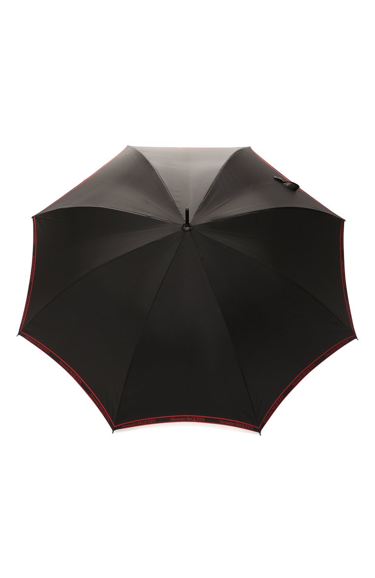 Мужской зонт-трость ALEXANDER MCQUEEN черного цвета, арт. 557708/4A40Q | Фото 1 (Статус проверки: Проверено, Проверена категория; Материал: Текстиль, Синтетический материал; Нос: Не проставлено)