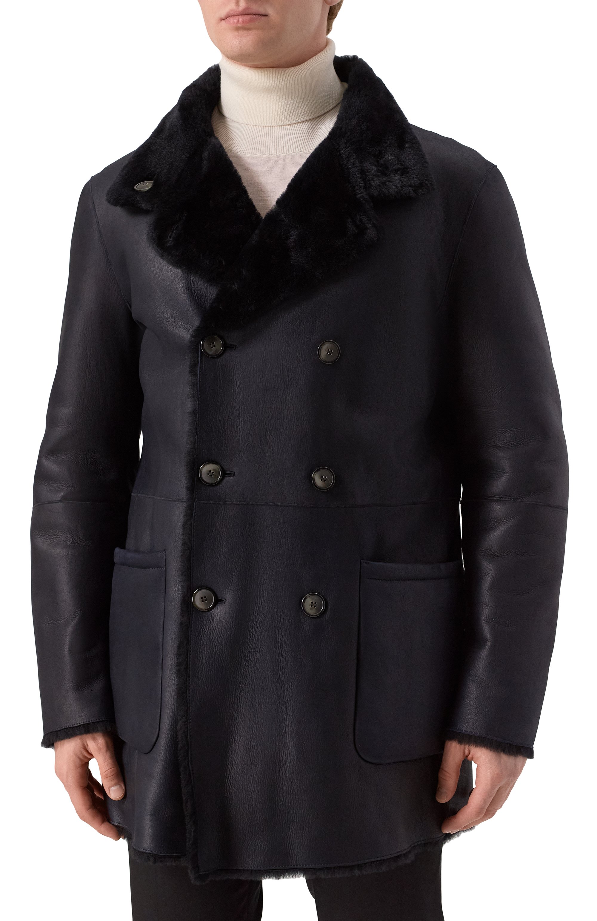 Двусторонняя дубленка из овчины GIORGIO ARMANI, арт. 4SB03P/4SP19, фото 3