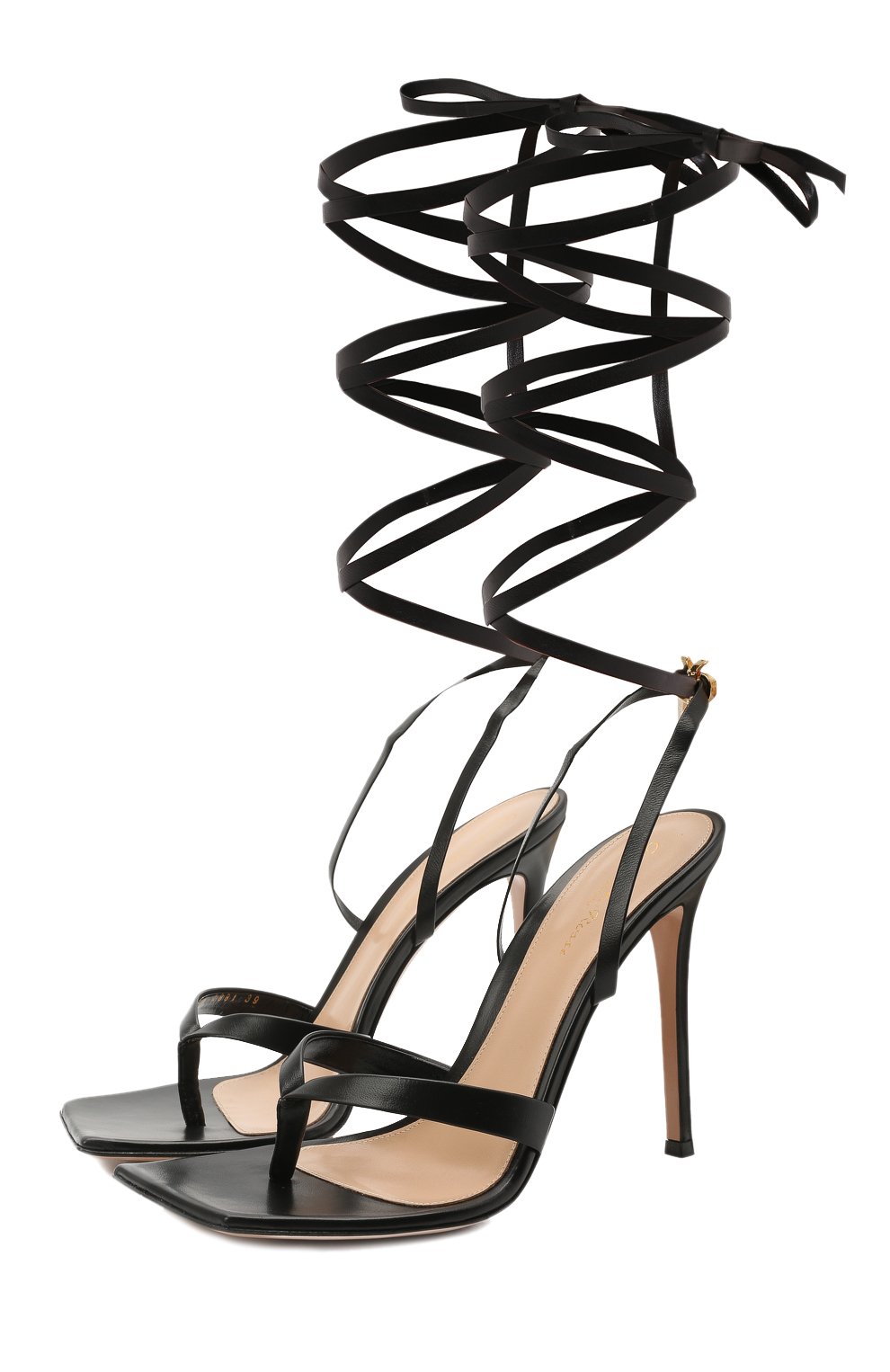 Кожаные босоножки ribbon GIANVITO ROSSI, арт. G32006.15RIC.NAPNER0, фото 1