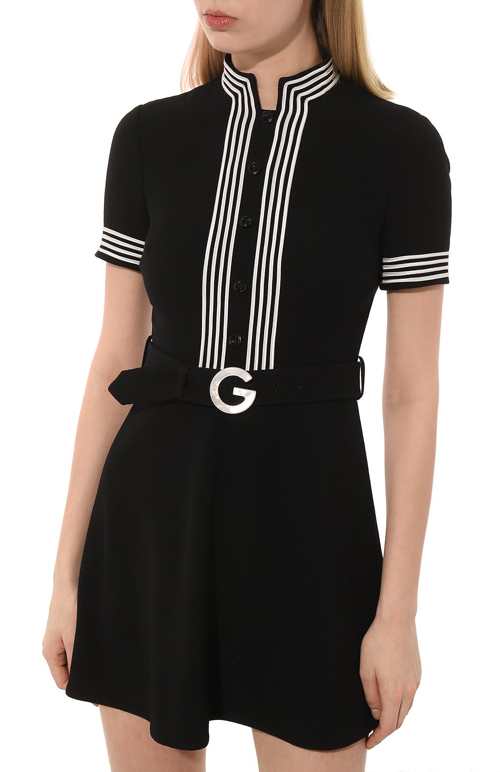 Шерстяное платье GUCCI черного цвета по цене 285120 руб., арт. 643352 ZAFGT, фото 3 Шерстяное платье GUCCI, арт. 643352 ZAFGT, фото 3