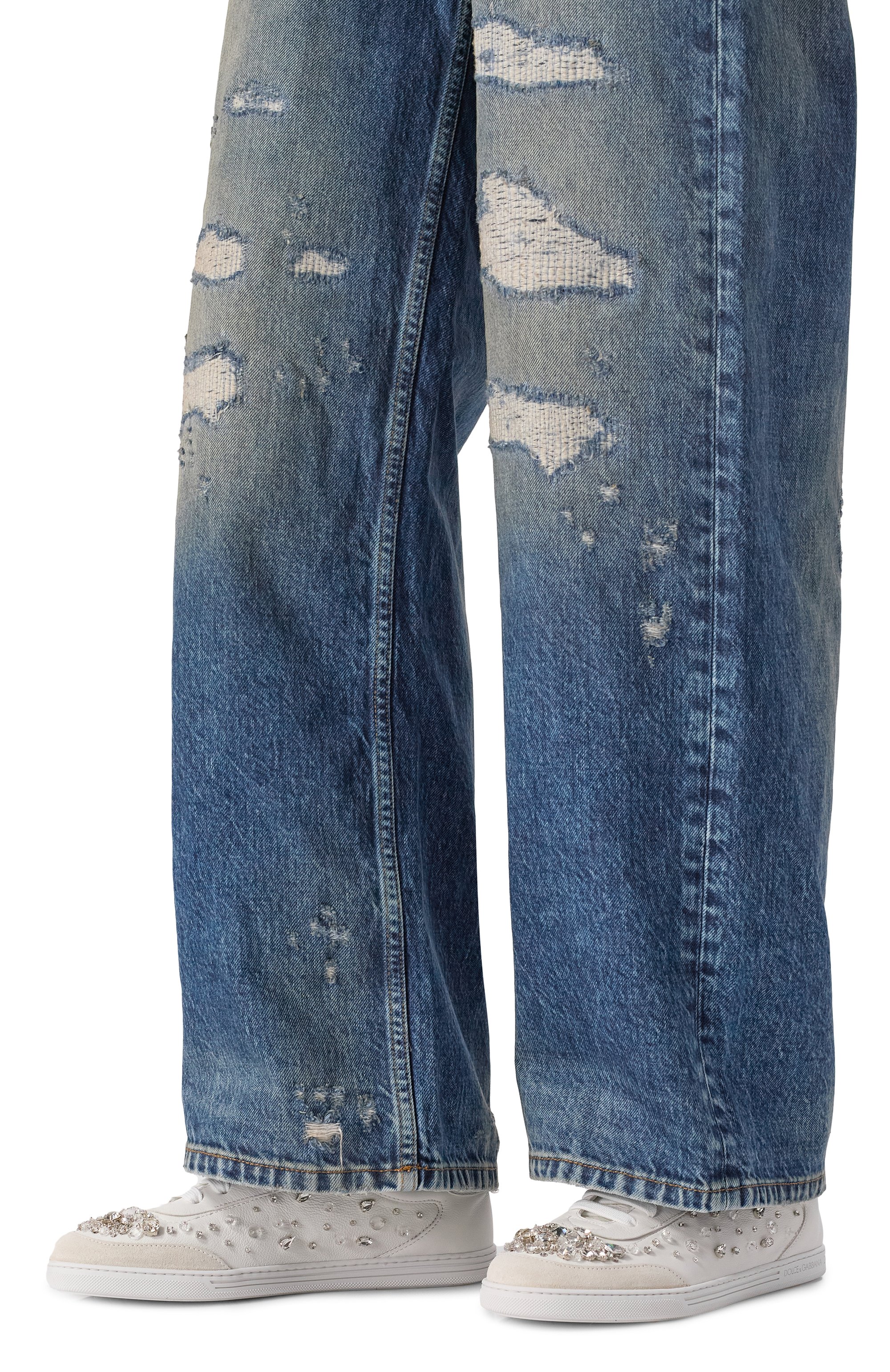 Кожаные кеды saint tropez DOLCE & GABBANA, арт. CK2379/AX251, фото 2