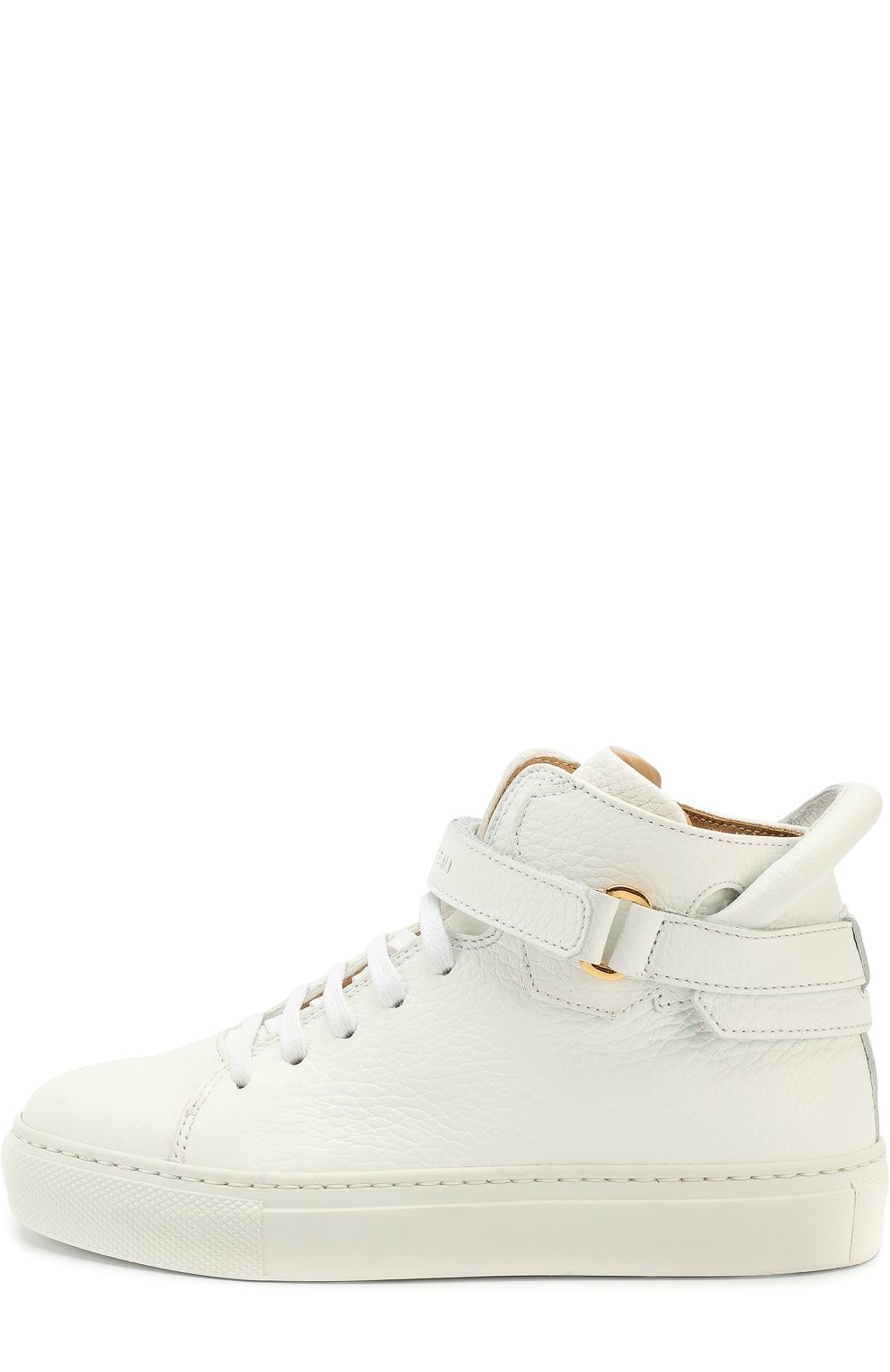 Высокие кожаные кеды на шнуровке с застежками велькро BUSCEMI, арт. 117SK100LK010A, фото 2