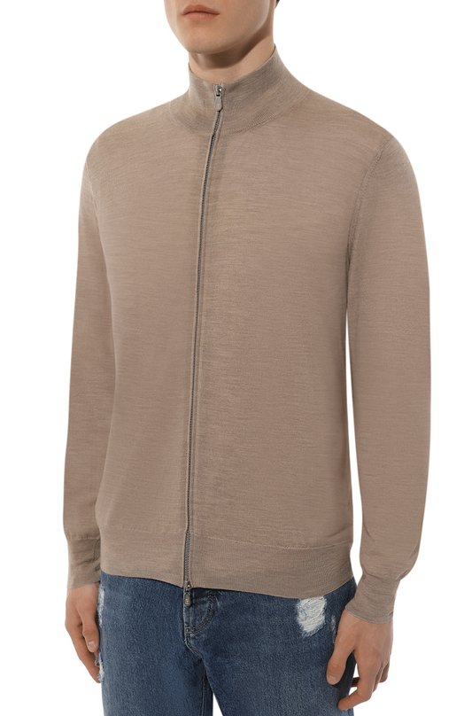 Кардиган из шерсти и кашемира Brunello Cucinelli M2400106 Бежевый  M2400106 Фото 3
