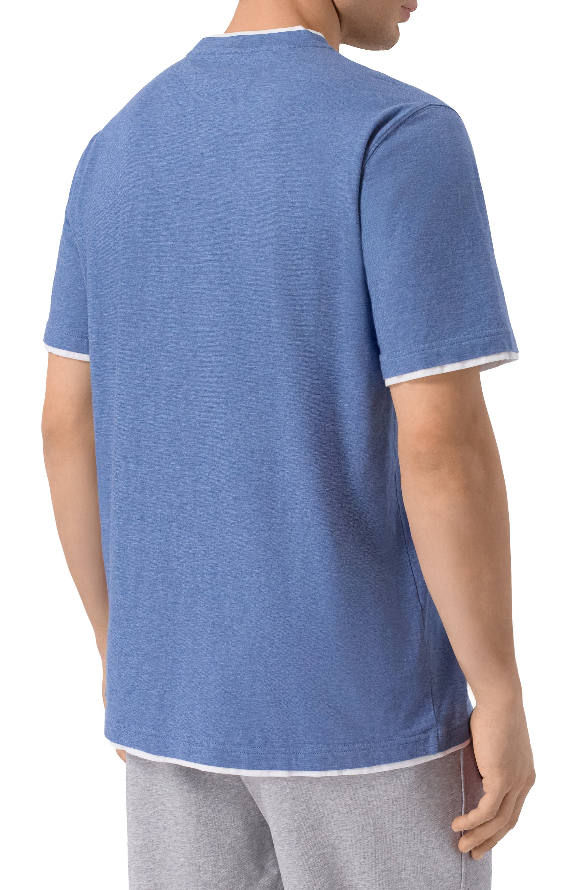 Хлопковая футболка FEDELI, арт. TU000200/JERSEY MELANGE, фото 4