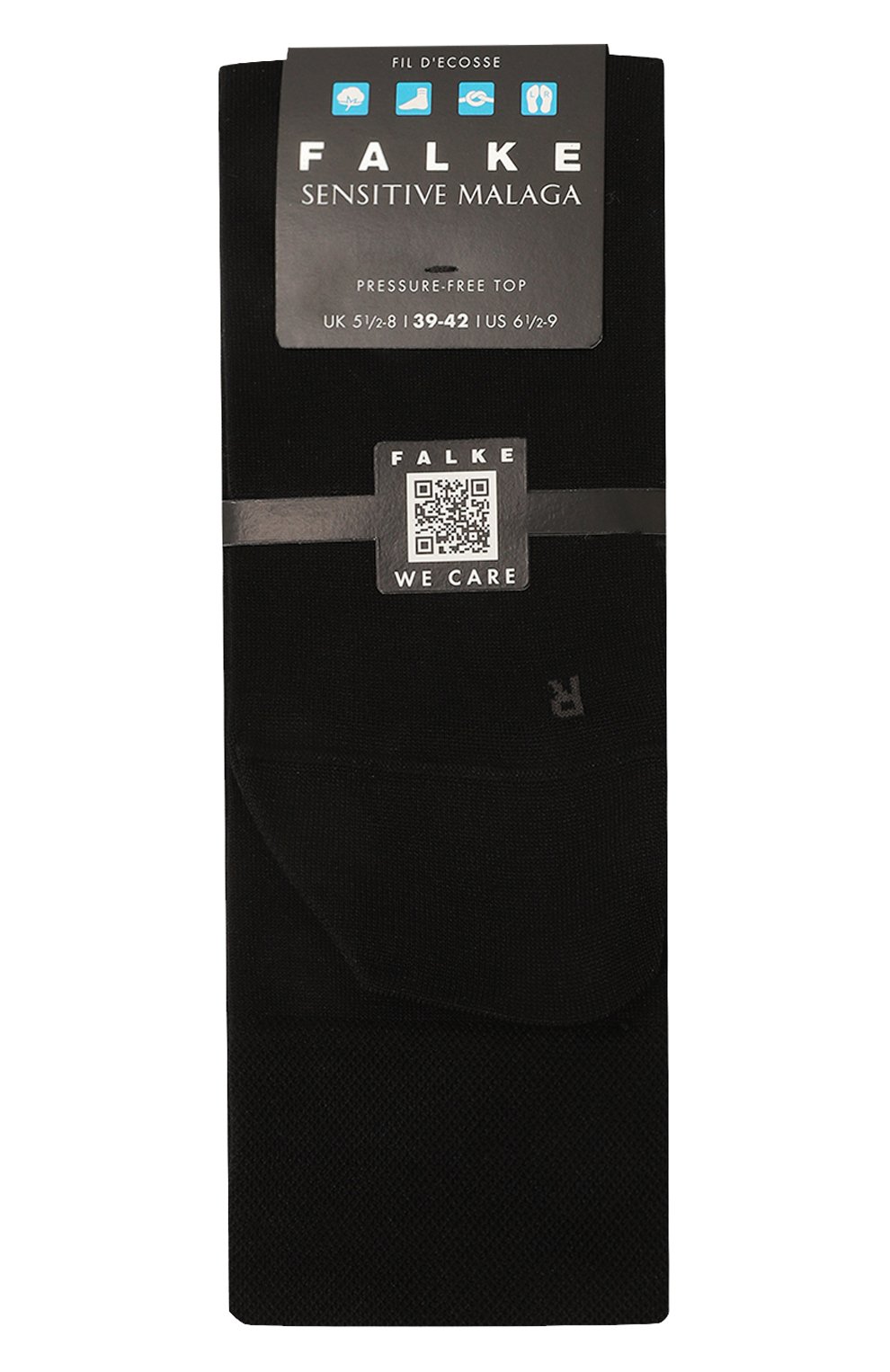 Хлопковые носки FALKE черного цвета по цене 3210 руб., арт. 14713, фото 1 Хлопковые носки FALKE, арт. 14713, фото 1