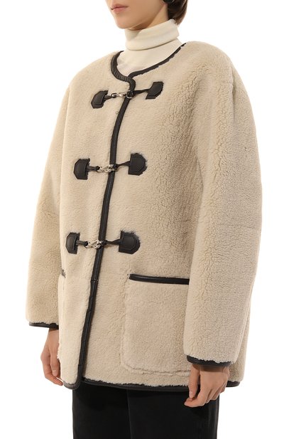 Дубленка DUNST кремового цвета по цене 38050 руб., арт. UDJU4D223CR, фото 3 Дубленка DUNST, арт. UDJU4D223CR, фото 3