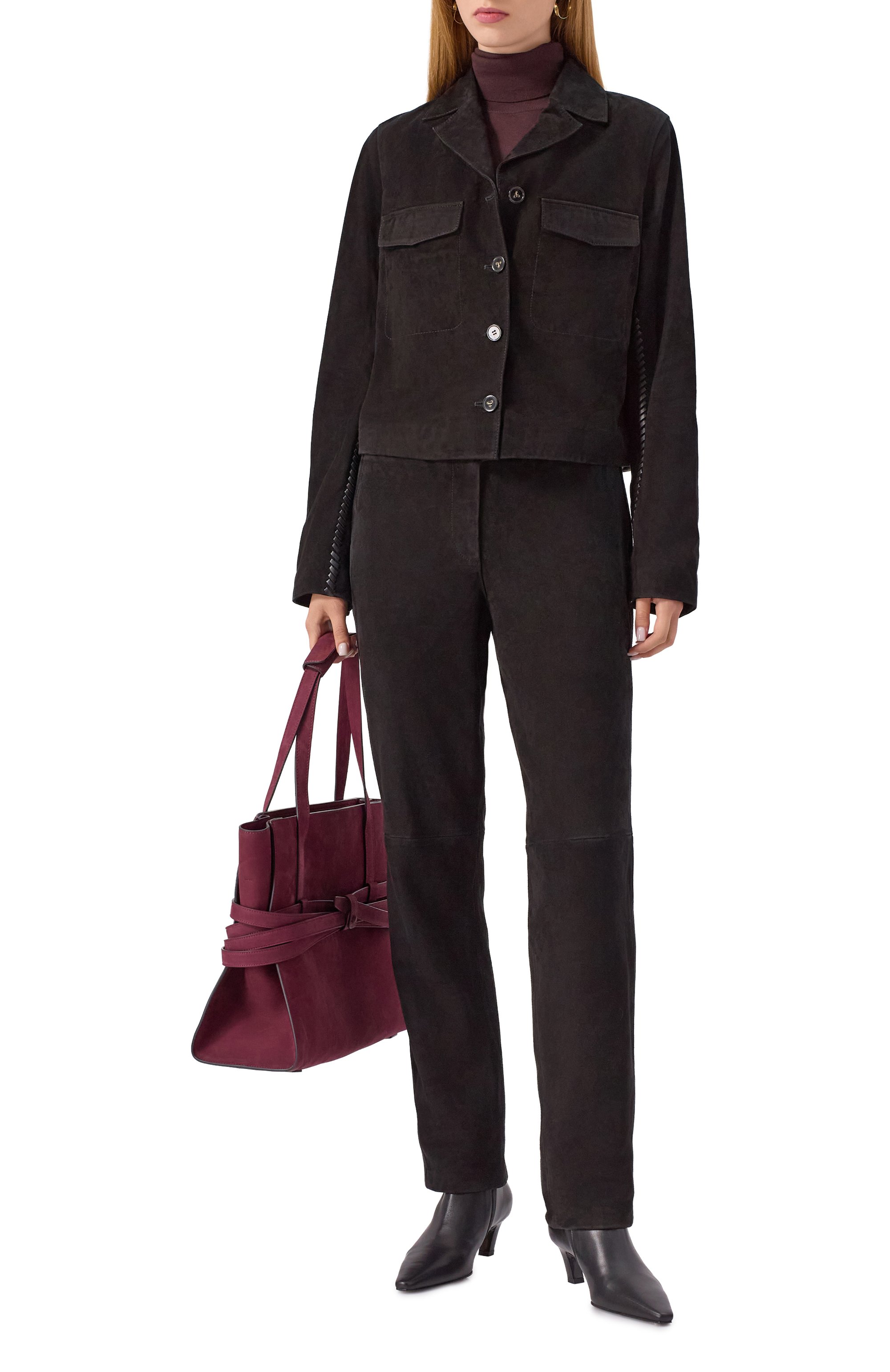 Замшевый жакет 12 STOREEZ черного цвета по цене 100000 руб., арт. 130720, фото 2 Замшевый жакет 12 STOREEZ, арт. 130720, фото 2