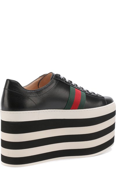 Кожаные кеды peggy на платформе GUCCI, арт. 452312/D3VN0, фото 3