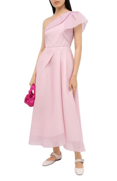 Платье из шелка и вискозы ROLAND MOURET светло-розового цвета по цене 299500 руб., арт. PW20/S0935/F0428, фото 2 Платье из шелка и вискозы ROLAND MOURET, арт. PW20/S0935/F0428, фото 2
