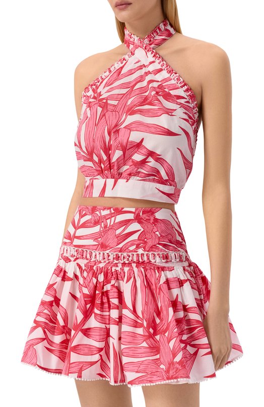 Хлопковый топ Poupette St Barth WSFS26DCPPFP Розовый  WSFS26DCPPFP Фото 3