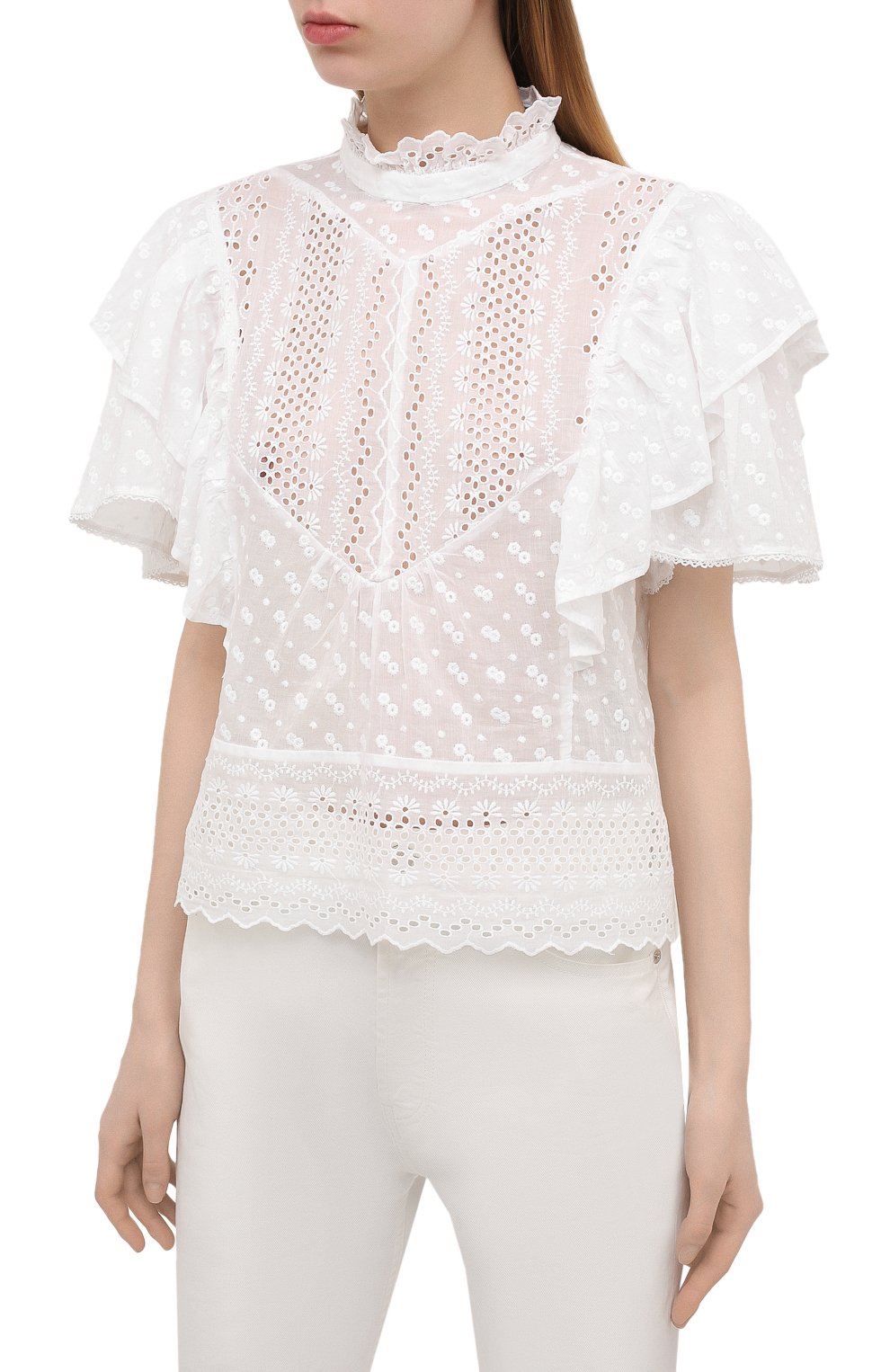Хлопковый топ ISABEL MARANT ETOILE, арт. HT2040-21P032E/TIZAINA, фото 3