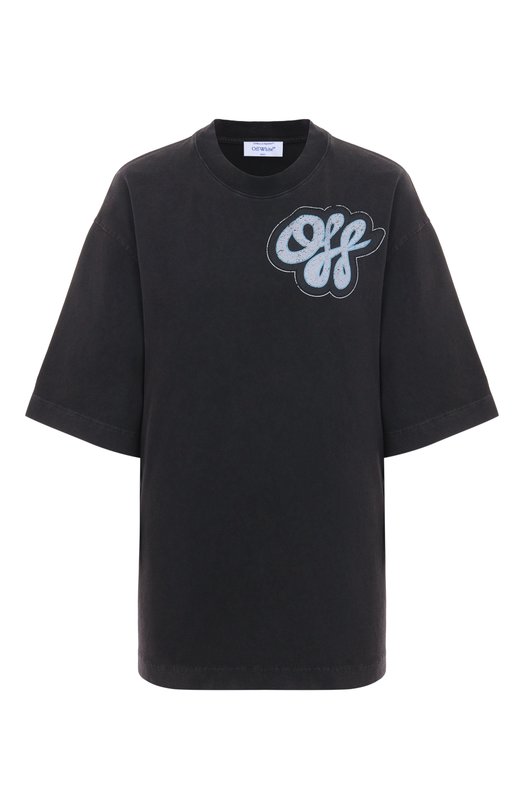 Хлопковая футболка Off-White 0WAA134S25JER0030742 Чёрный 0WAA134S25JER0030742