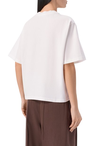 Хлопковая футболка DOROTHEE SCHUMACHER белого цвета по цене 21700 руб., арт. 423601, фото 4 Хлопковая футболка DOROTHEE SCHUMACHER, арт. 423601, фото 4