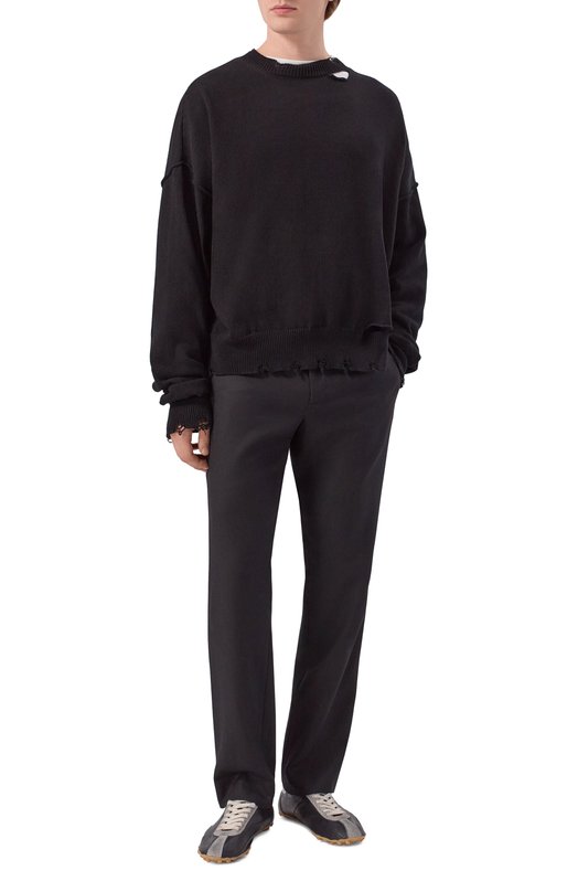 Кожаные кеды Sprinter Maison Margiela S57WS0515/P7383 Чёрный  S57WS0515/P7383 Фото 2