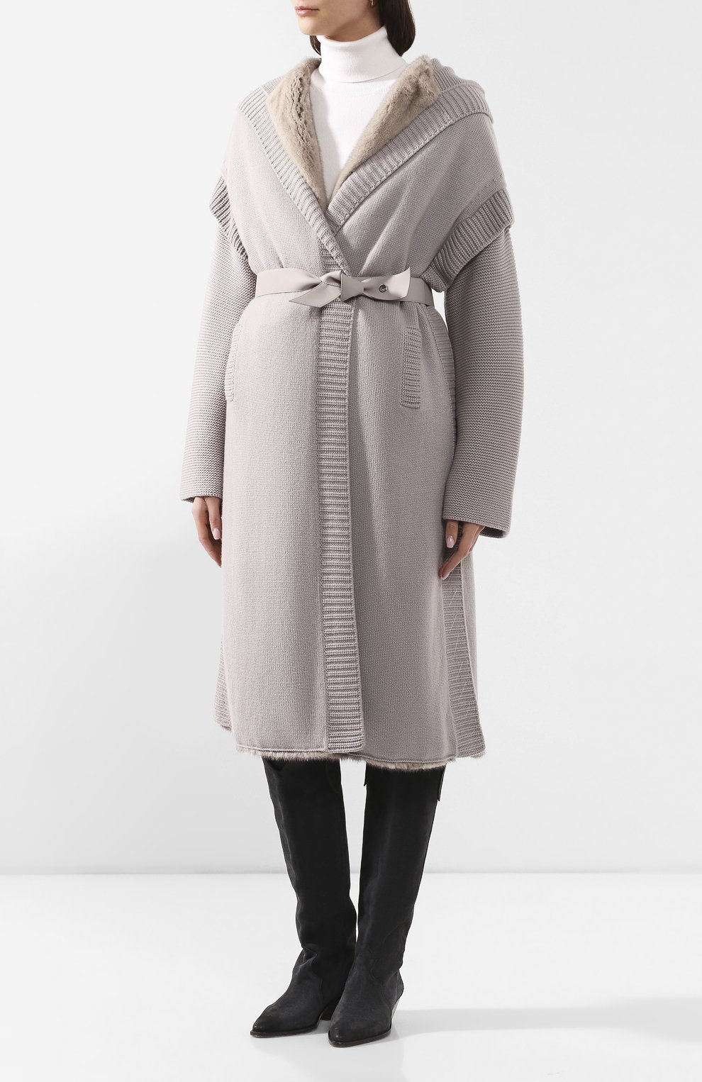 Пальто с мехом норки LORO PIANA, арт. FAG3852, фото 6