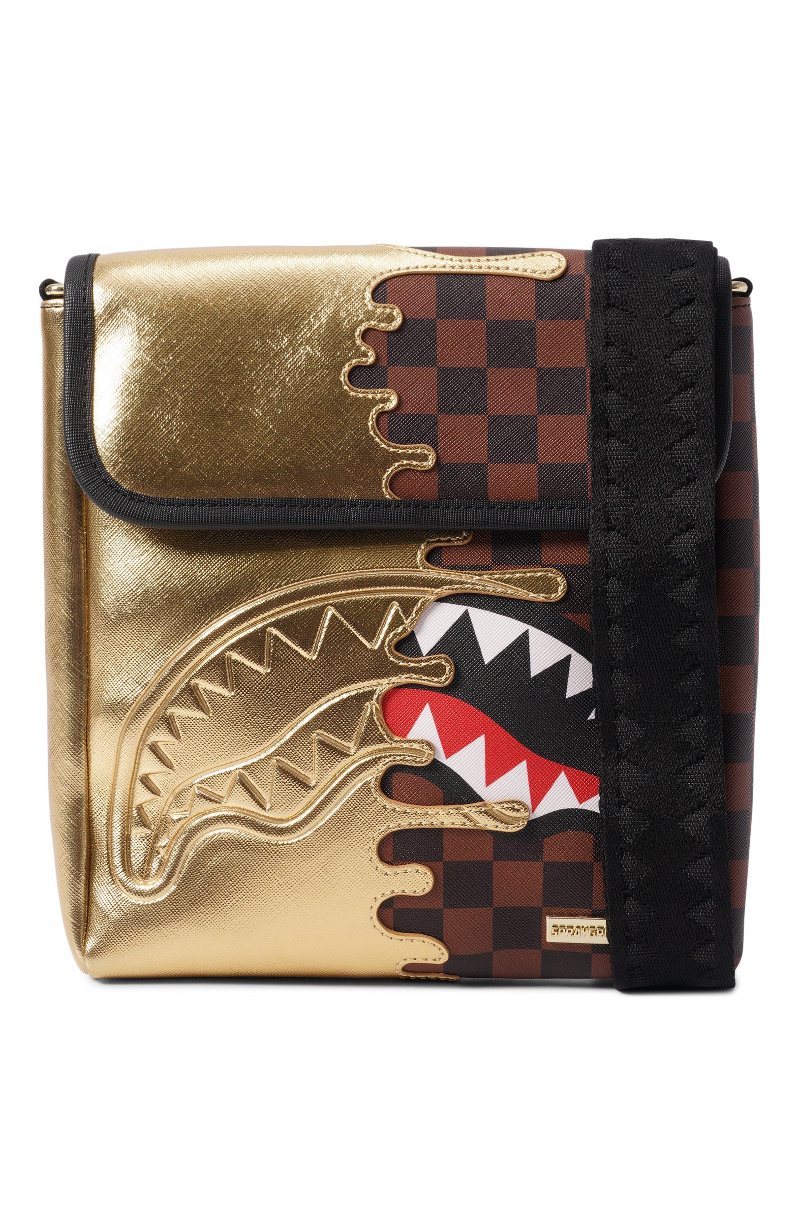 Сумка SPRAYGROUND, арт. 910B9340NSZ/SHARKS IN PARIS G0LD DRIP MESSENGER SL, фото 4