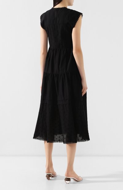 Хлопковое платье SEE BY CHLOÉ черного цвета по цене 37600 руб., арт. CHS19SR017029, фото 4 Хлопковое платье SEE BY CHLOÉ, арт. CHS19SR017029, фото 4