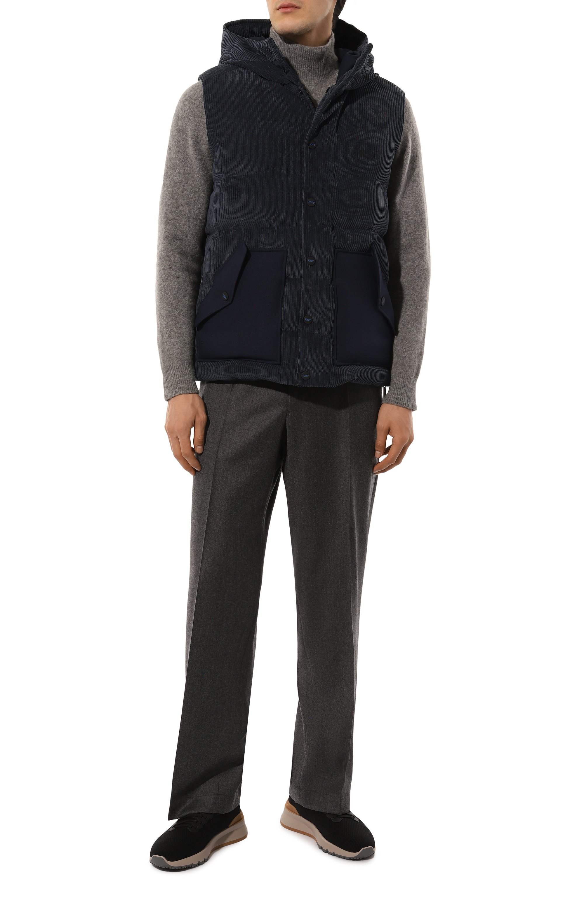 Утепленный жилет из вельвета KITON, арт. UGK079K0234F, фото 2