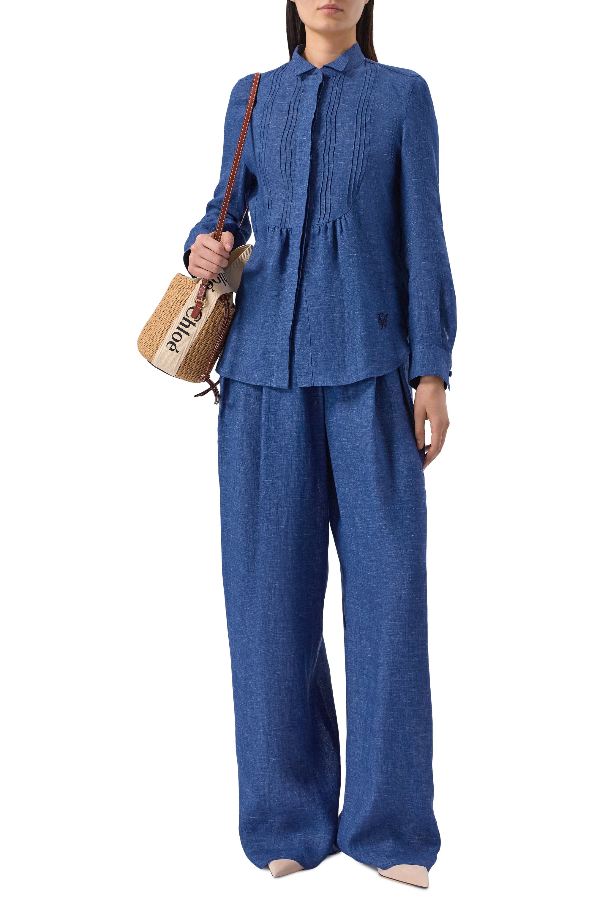 Льняные брюки EMPORIO ARMANI, арт. EW003763/TE10381, фото 2