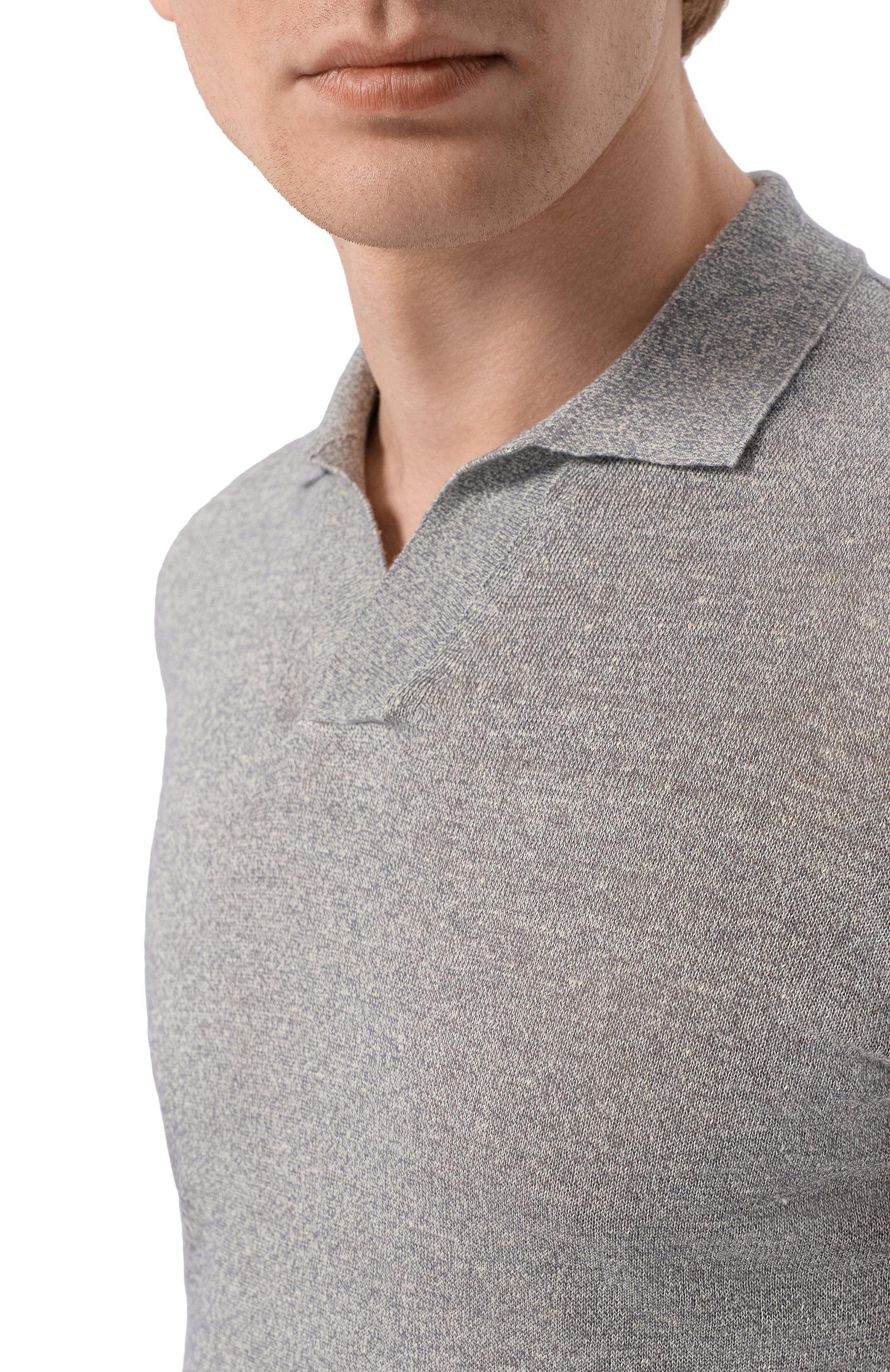 Поло изо льна и хлопка ANDREA CAMPAGNA, арт. PL1MCSK/LC14R, фото 5