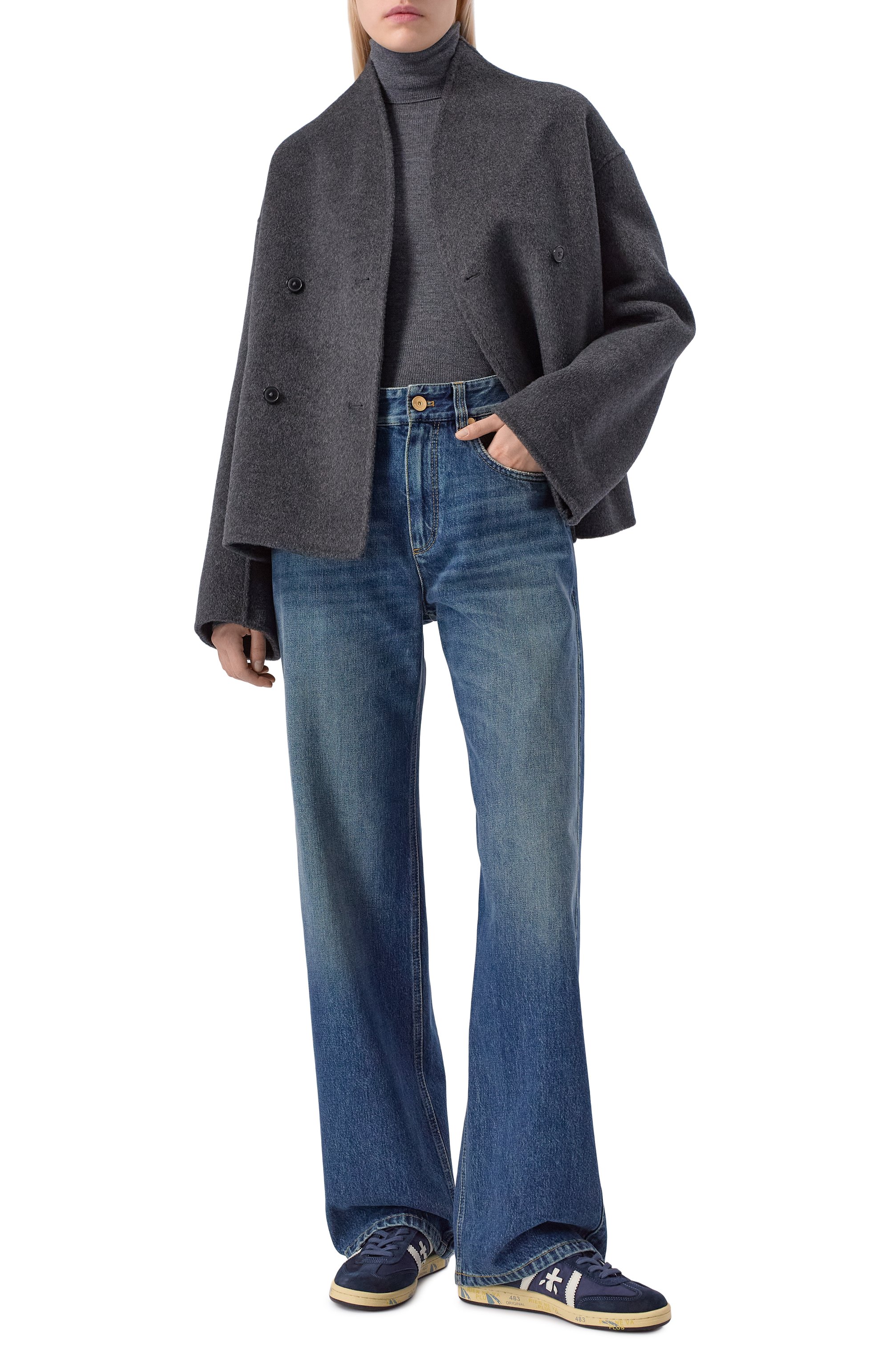 Комбинированные кеды bonnie-d PREMIATA темно-синего цвета по цене 26950 руб., арт. B0NNIED/VAR 7698, фото 3 Комбинированные кеды bonnie-d PREMIATA, арт. B0NNIED/VAR 7698, фото 3