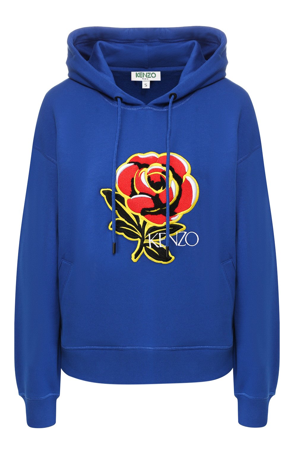Хлопковое худи KENZO синего цвета по цене 25250 руб., арт. 2SW777952, фото 1 Хлопковое худи KENZO, арт. 2SW777952, фото 1