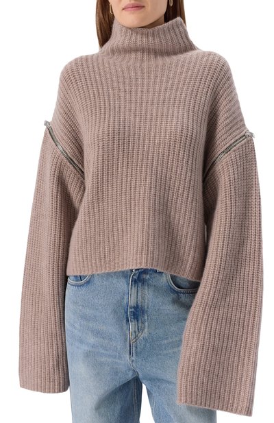 Кашемировый свитер JACOB LEE темно-бежевого цвета по цене 199500 руб., арт. WCS2037AW25MC, фото 3 Кашемировый свитер JACOB LEE, арт. WCS2037AW25MC, фото 3