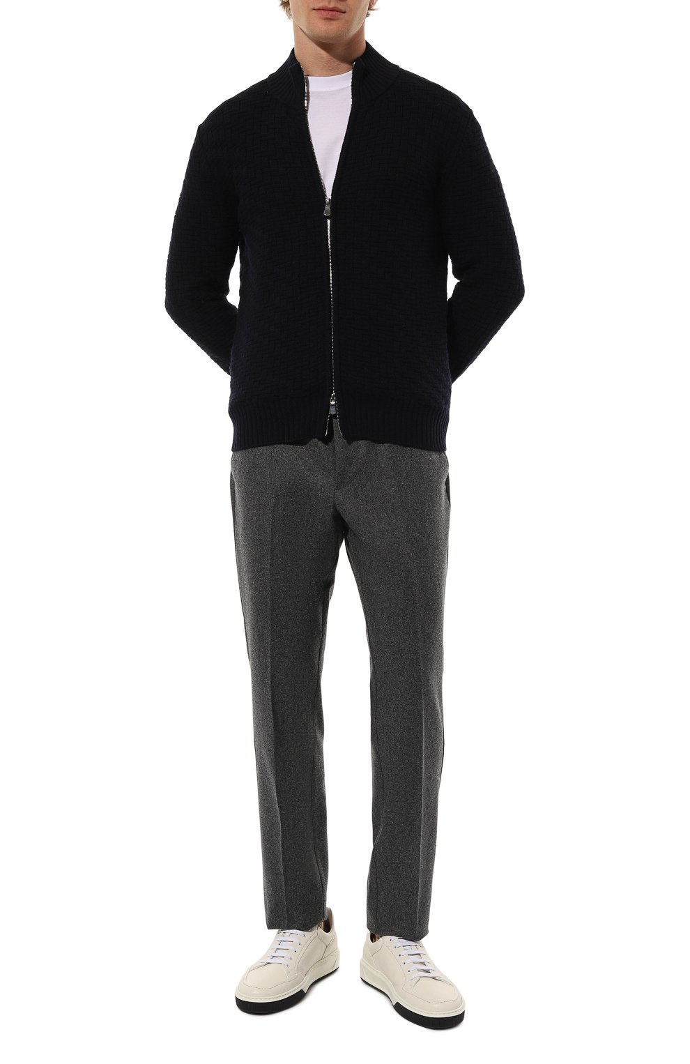 Шерстяные брюки BERWICH темно-серого цвета по цене 45950 руб., арт. SPIAGGIA ALC/VB1504, фото 2 Шерстяные брюки BERWICH, арт. SPIAGGIA ALC/VB1504, фото 2