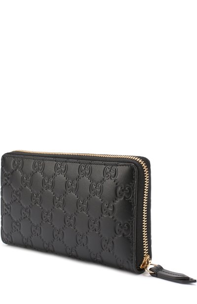 Кожаный кошелек с тиснением signature на молнии GUCCI, арт. 410102/CWC1G, фото 2