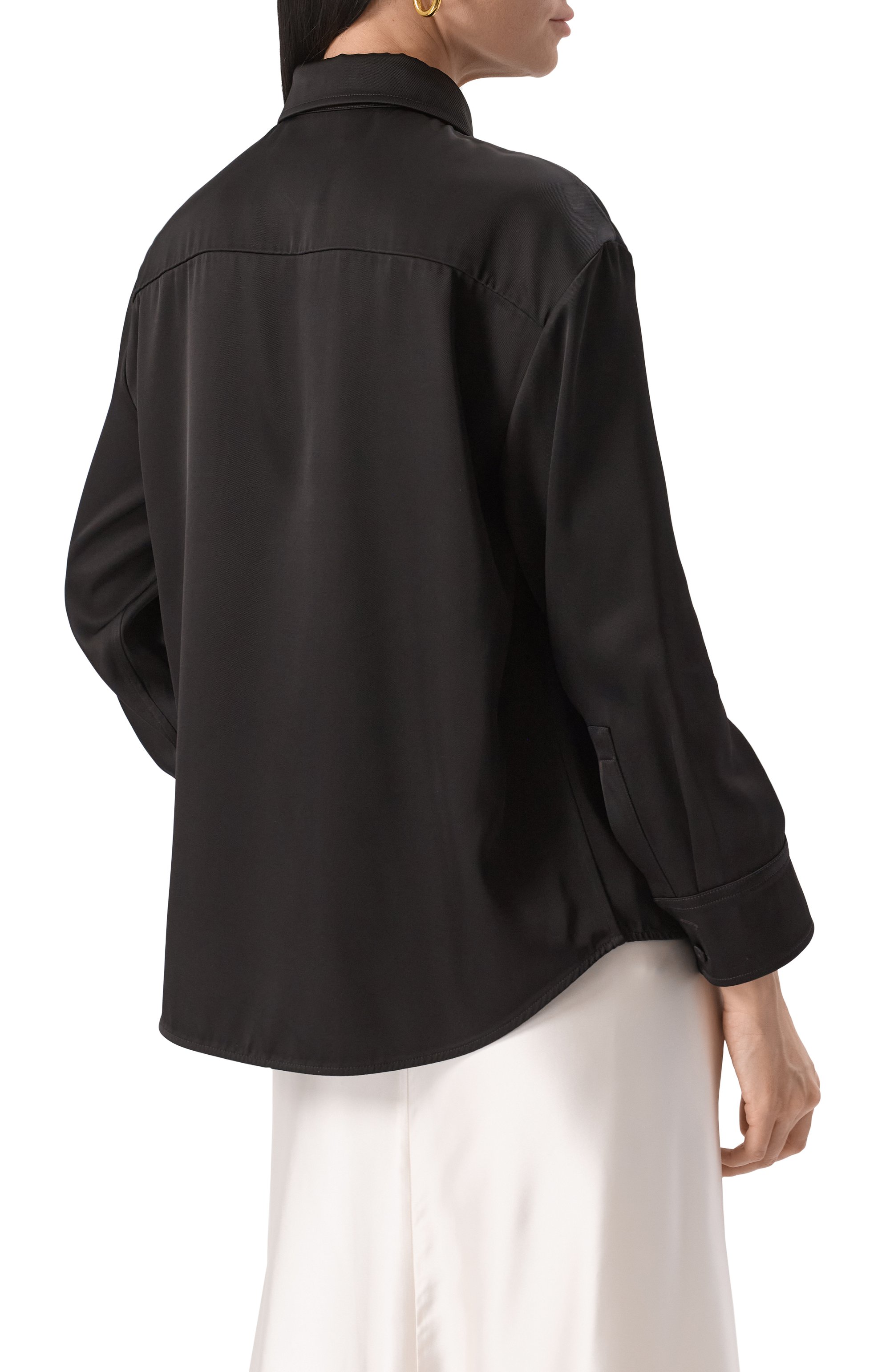 Рубашка из вискозы и шелка JIL SANDER, арт. J01DL0156/J65112, фото 4