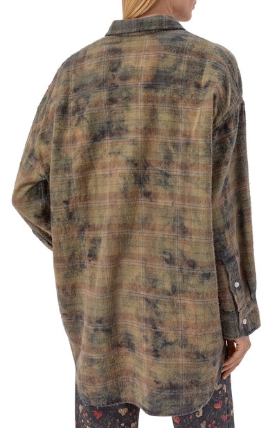 Хлопковая рубашка R13 хаки цвета по цене 69950 руб., арт. R13WR015-R656B_001, фото 4 Хлопковая рубашка R13, арт. R13WR015-R656B_001, фото 4