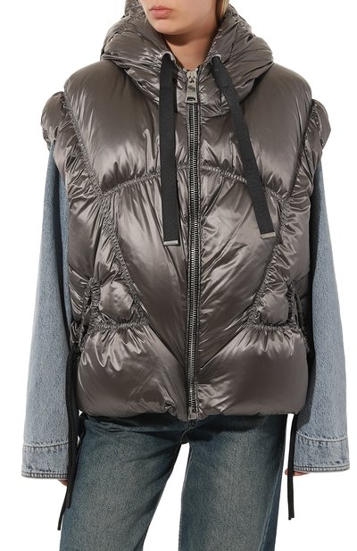 Пуховый жилет KHRISJOY темно-серого цвета по цене 144500 руб., арт. AFPW003/STR, фото 3 Пуховый жилет KHRISJOY, арт. AFPW003/STR, фото 3