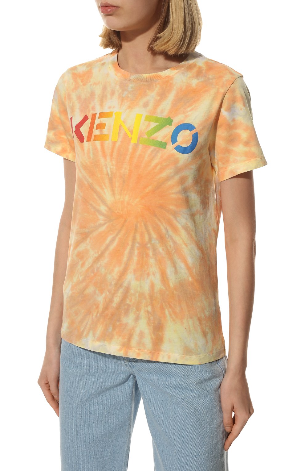 Хлопковая футболка KENZO, арт. FC52TS8544SA, фото 3
