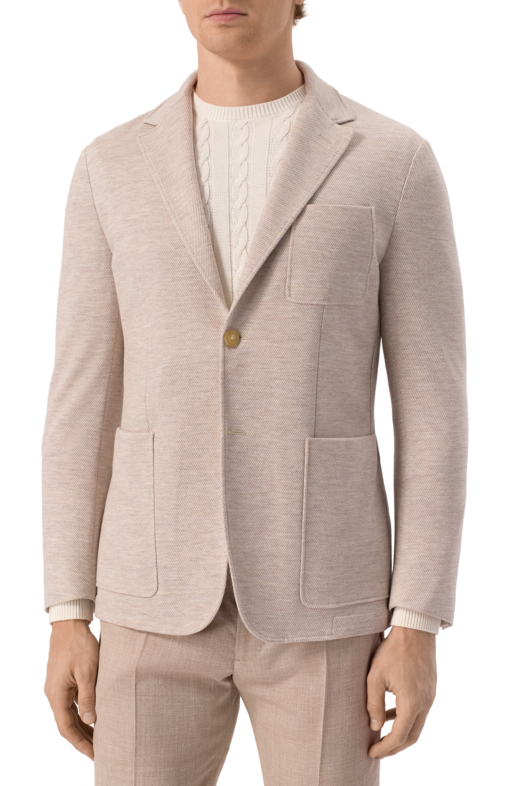 Пиджак из шерсти и хлопка CANALI, арт. J0147/JI02710, фото 4