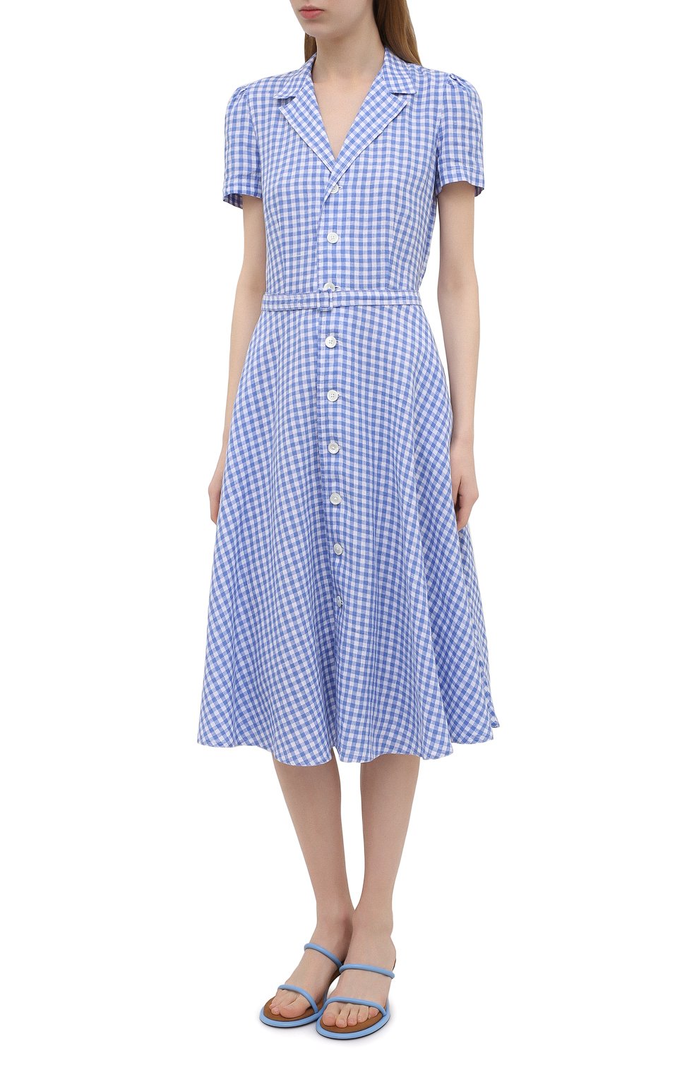 Льняное платье POLO RALPH LAUREN синего цвета по цене 33800 руб., арт. 211838053, фото 3 Льняное платье POLO RALPH LAUREN, арт. 211838053, фото 3
