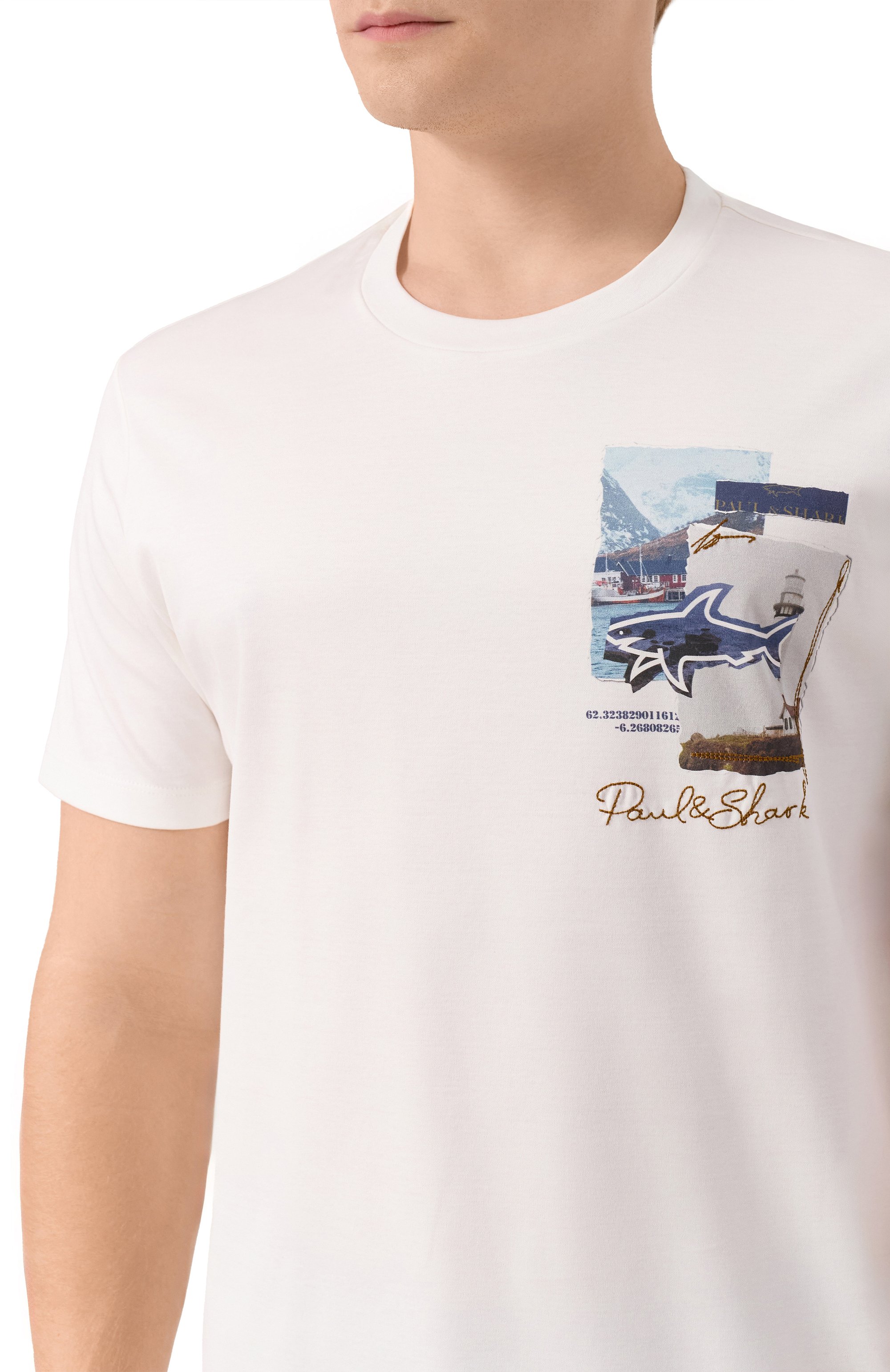 Хлопковая футболка PAUL&SHARK, арт. 15311640, фото 5