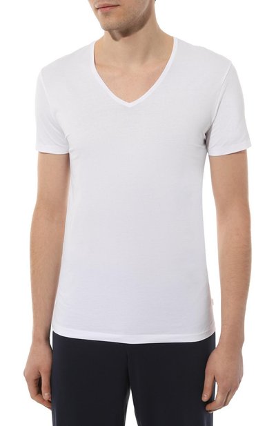 Хлопковая футболка DEREK ROSE белого цвета по цене 8510 руб., арт. 8025/JACK001, фото 3 Хлопковая футболка DEREK ROSE, арт. 8025/JACK001, фото 3