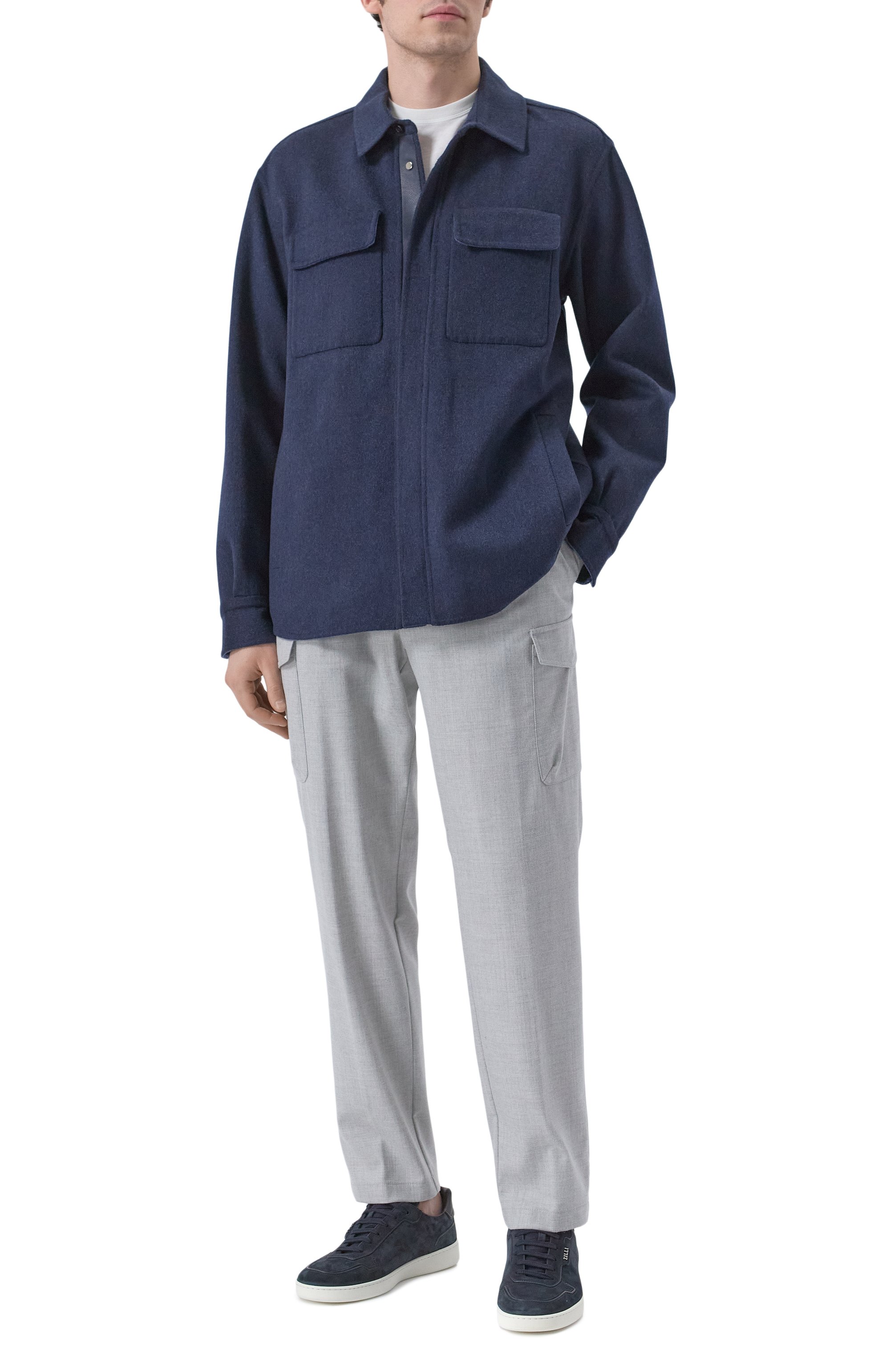 Брюки-карго из шерсти и вискозы WINDSOR серого цвета по цене 39800 руб., арт. FAT0/10015957, фото 2 Брюки-карго из шерсти и вискозы WINDSOR, арт. FAT0/10015957, фото 2