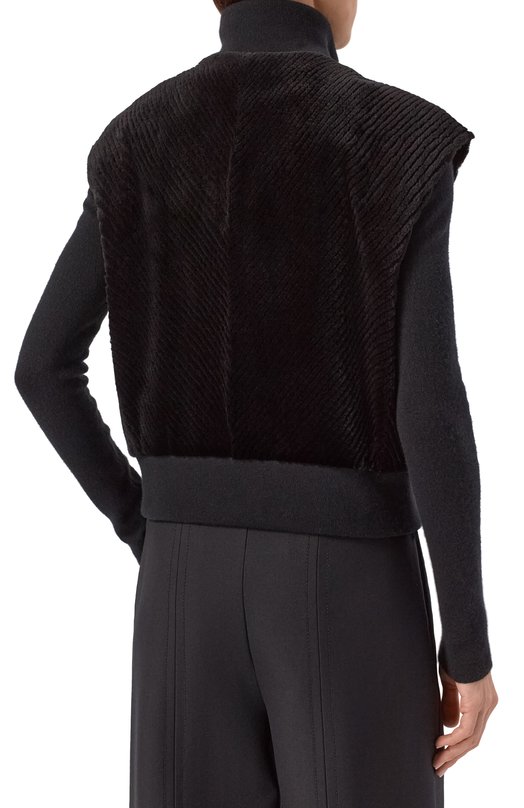 Жилет из норки MVST M016/MINK SHARED B Чёрный  M016/MINK SHARED B Фото 4