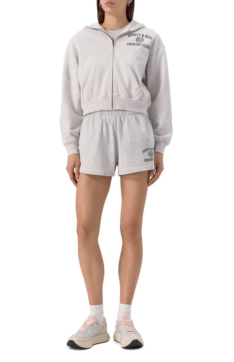 Хлопковая толстовка SPORTY AND RICH, арт. ST068606218GY03, фото 2