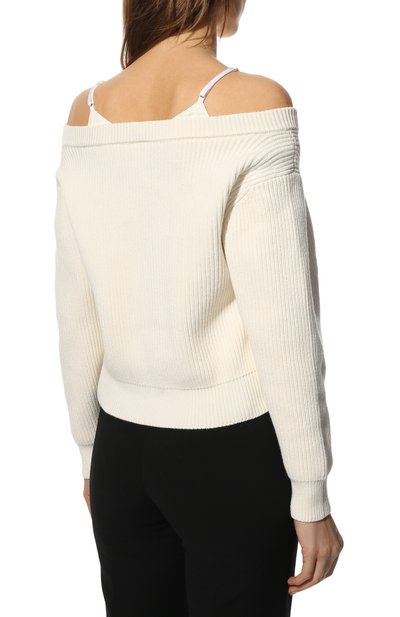 Хлопковый свитер ALEXANDERWANG.T кремового цвета по цене 63750 руб., арт. 4KC1221009, фото 4 Хлопковый свитер ALEXANDERWANG.T, арт. 4KC1221009, фото 4