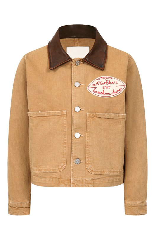 Джинсовая куртка Mother 30761-544/THE W0RKWEAR SH0RTY Бежевый 30761-544/THE W0RKWEAR SH0RTY