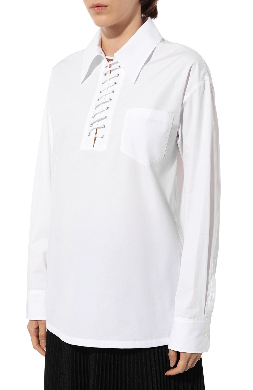 Хлопковая рубашка PRADA, арт. P983I-1XV2-F0009-221, фото 3