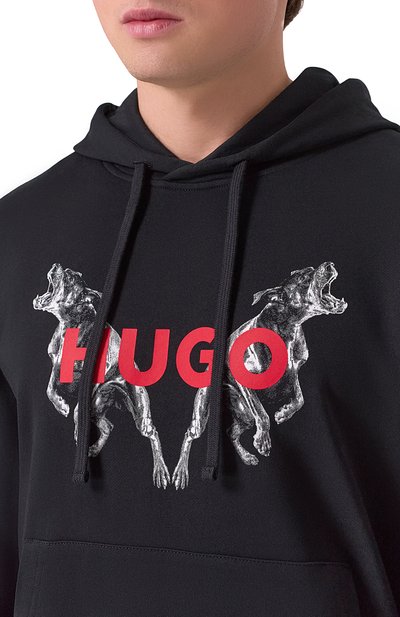 Хлопковое худи HUGO, арт. 50530580, фото 5