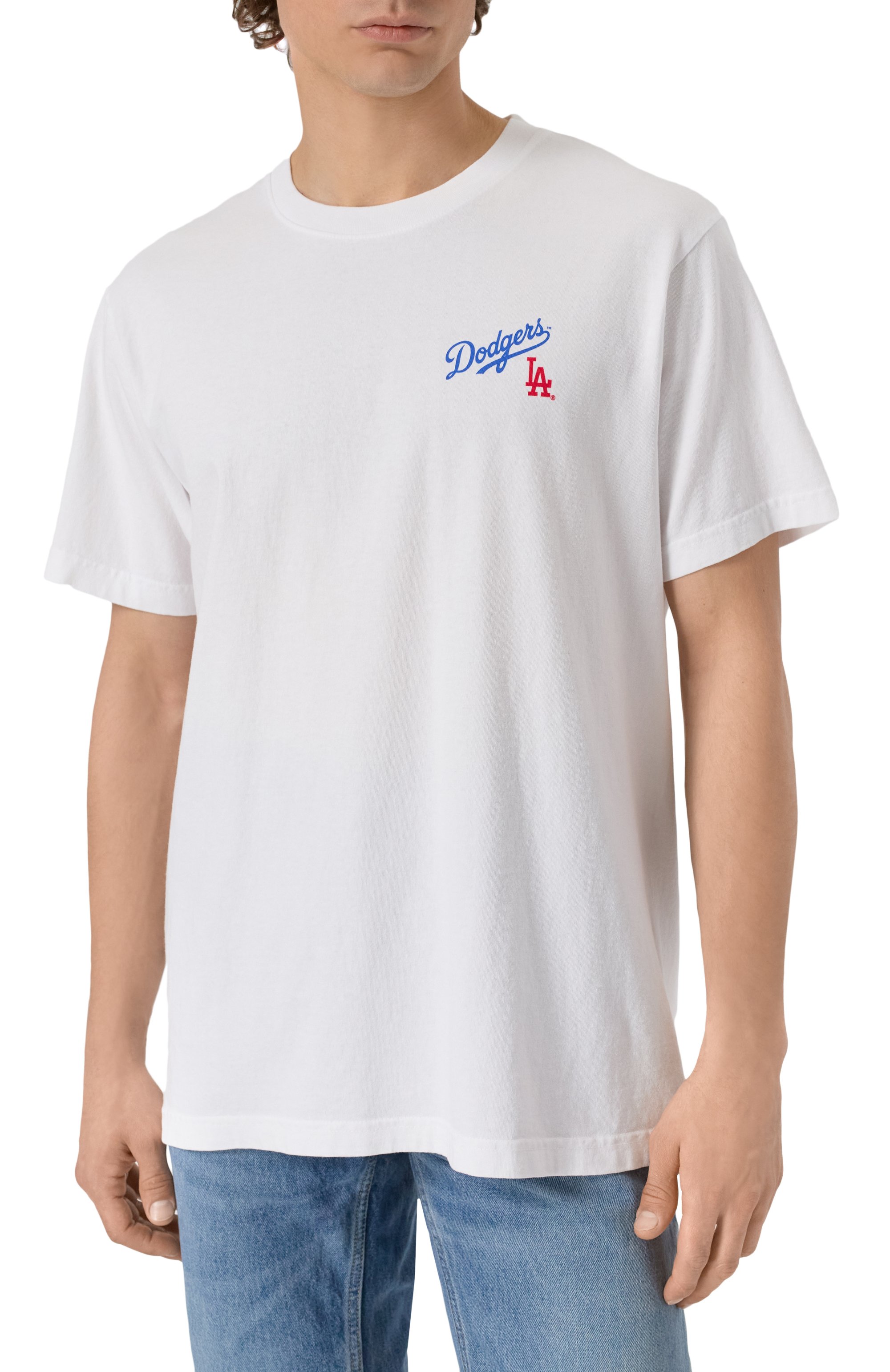Хлопковая футболка sporty & rich x la dodgers SPORTY AND RICH, арт. T0043627666WH01, фото 3